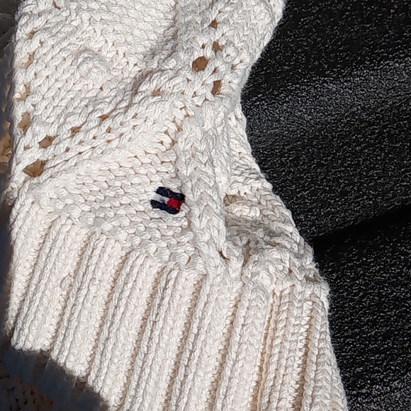 Chunky/fine knit Tommy Hilfiger white sweater - Picture 3 of 4